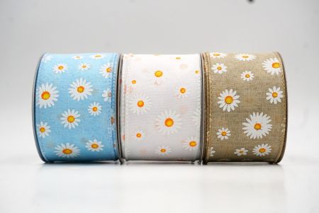 Cinta de alambre floral de margarita en floración de primavera_KW0051 (2)